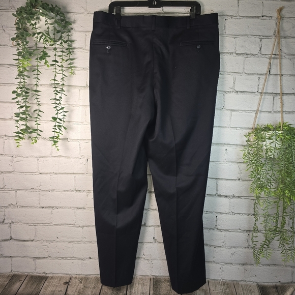 Ascott Browne Men's Black Dress Pants Luxury Wool 38Reg - Picture 4 of 8